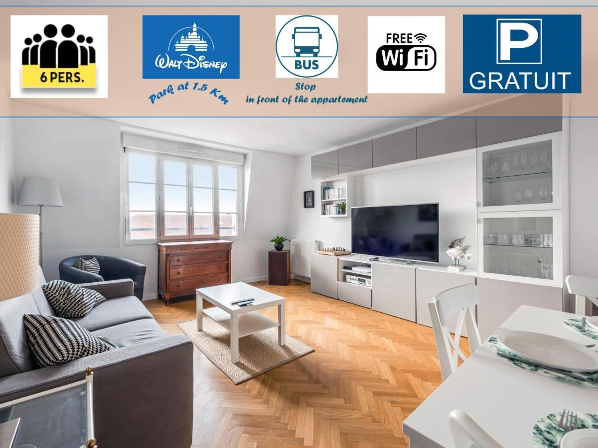 Appartement Familial Disney Val D'Europe La Vallee, Wifi Et Parking Serris Buitenkant foto